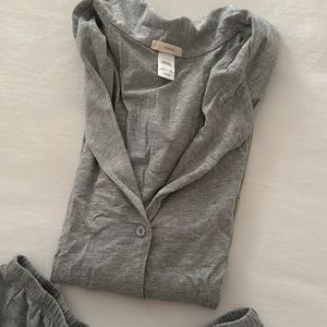 Eberjey gray shorts PJ set